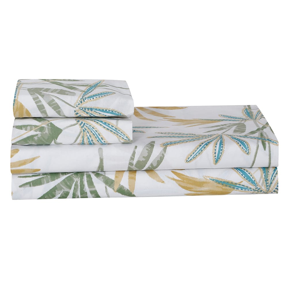 Emerald tropics 100% Cotton King Bedsheet, 186 TC