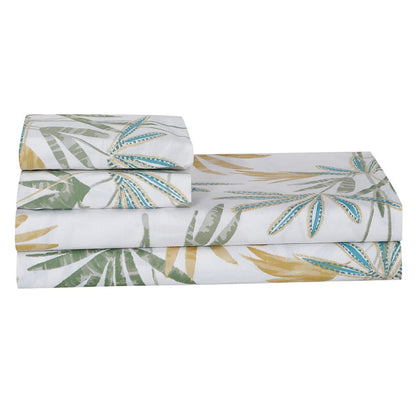 Emerald tropics 100% Cotton Single Bedsheet, 186 TC