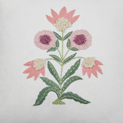 Embroidered Decorative Cushion Cover, Lone Flower - Cushion Covers | haus & kinder