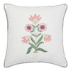 Embroidered Decorative Cushion Cover, Lone Flower