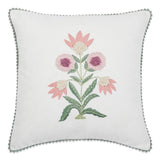 Embroidered Decorative Cushion Cover, Lone Flower - Cushion Covers | haus & kinder