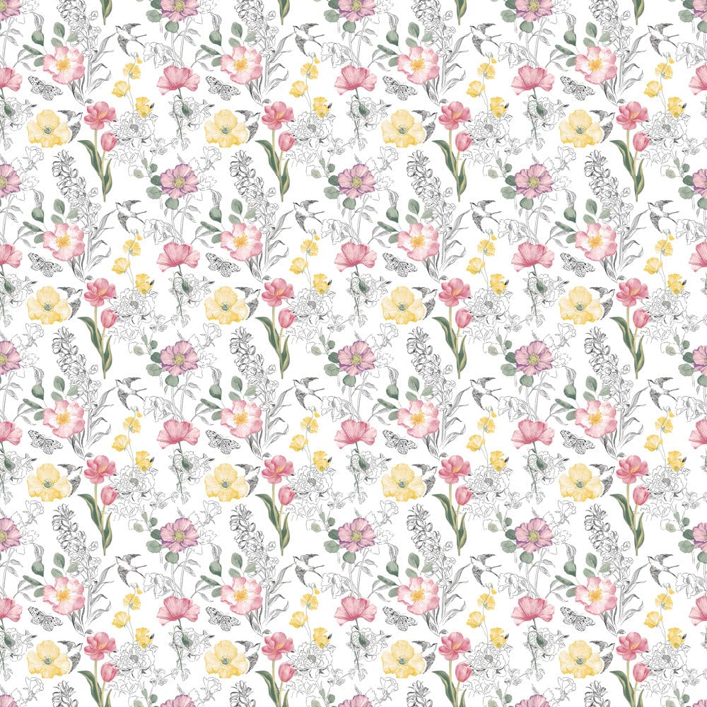 Lush Petals, 100% Cotton Double Size Bedsheet, 186 TC