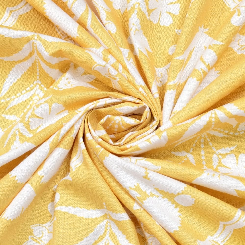 Marigold Majesty 186 TC Cotton 100% Printed Flat King Bedsheet