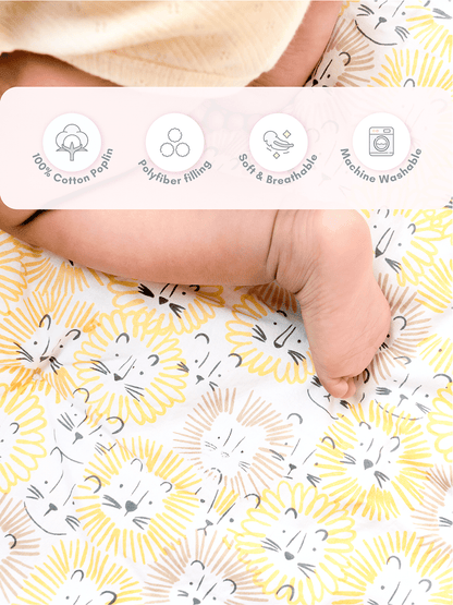 Roarsome Baby Bedding Set: Mattress, Bolsters with Pillow (Pack of 4)