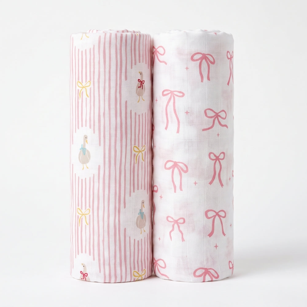 Sugar Moon Cotton Muslin Swaddle – Pack of 2