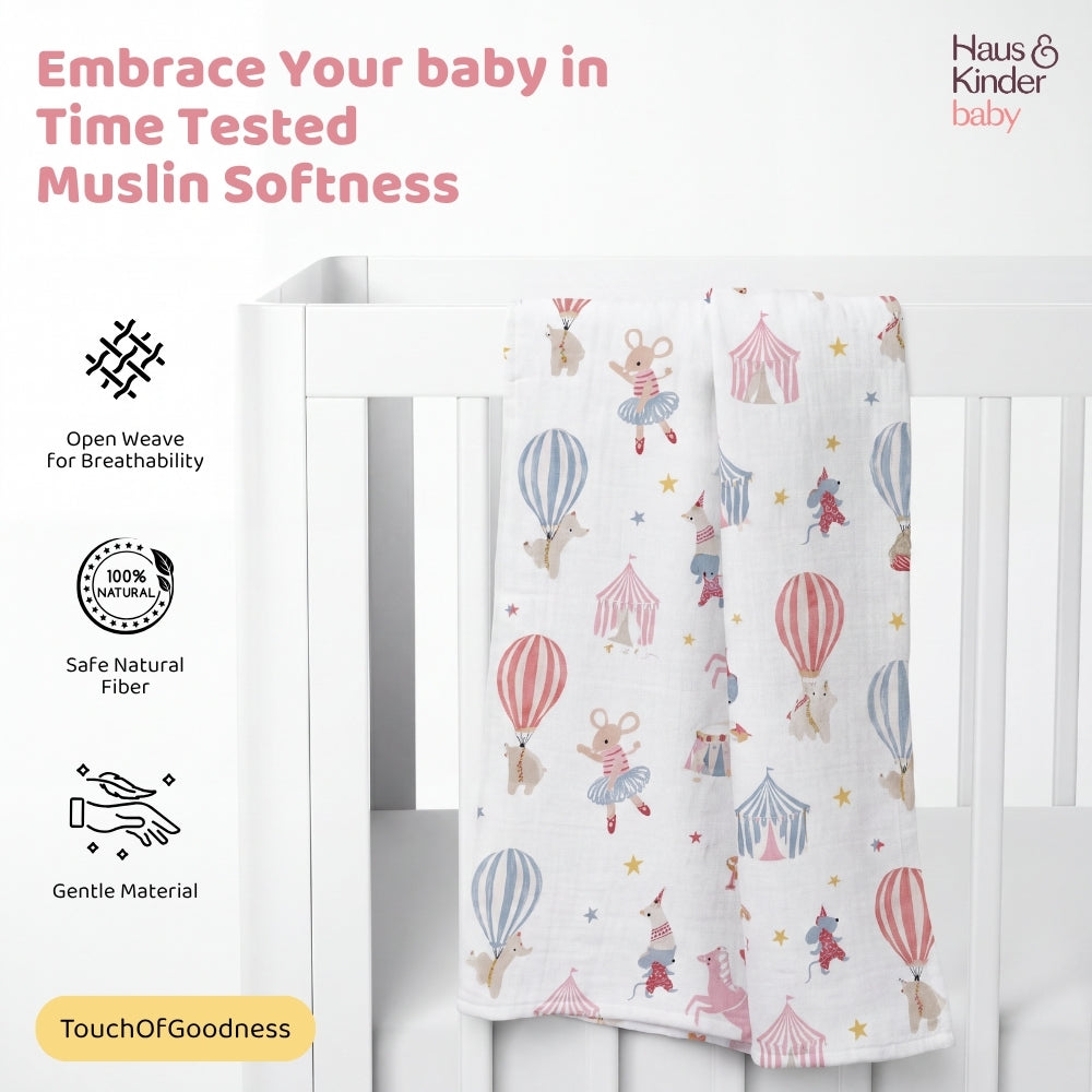 Carnival Cotton Muslin Swaddle – Pack of 2