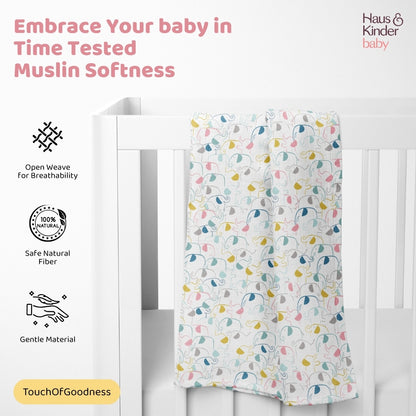 Petal Pals Collection 100% Cotton Muslin Swaddle Pack of 2