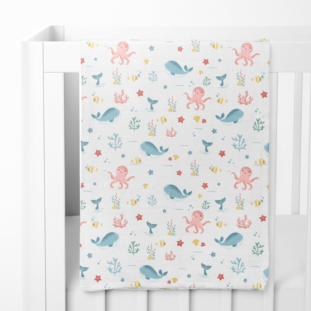 Seashell Collection 100% Cotton Muslin Swaddle Pack of 2