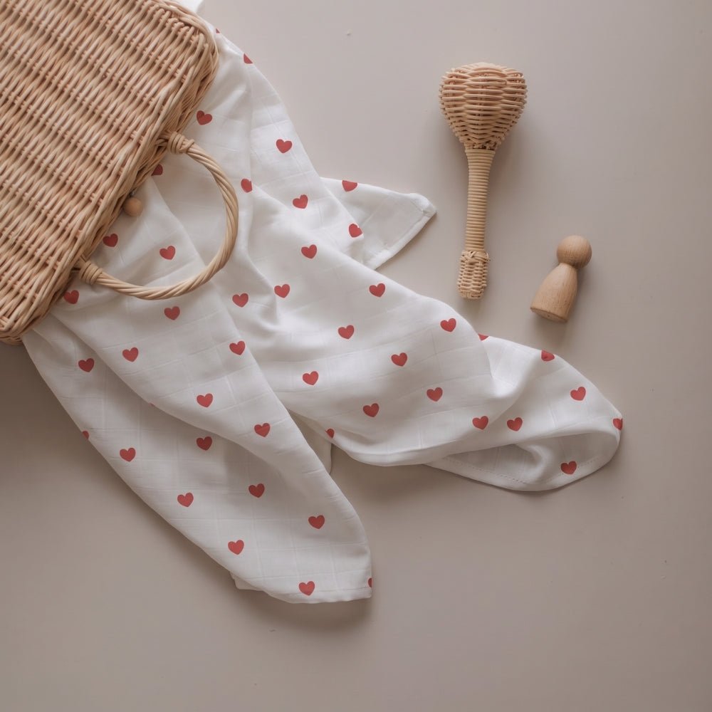 Bear Love Cotton Muslin Swaddle – Pack of 2 - Swaddles | haus & kinder
