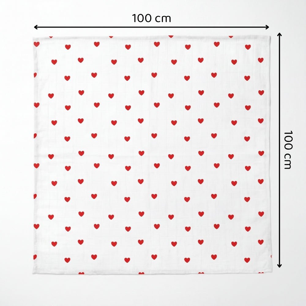 Bear Love Cotton Muslin Swaddle – Pack of 2 - Swaddles | haus & kinder