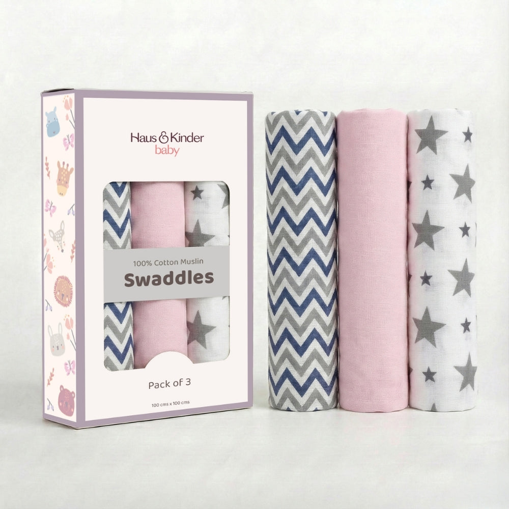 Everyday Classics Swaddles Glee Greys, Pack of 3