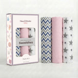 Everyday Classics Swaddles Glee Greys, Pack of 3