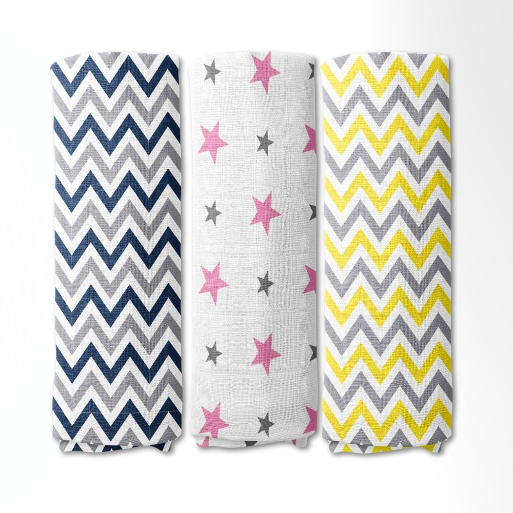 Everyday Classics Swaddles Baby Pop, Pack of 3