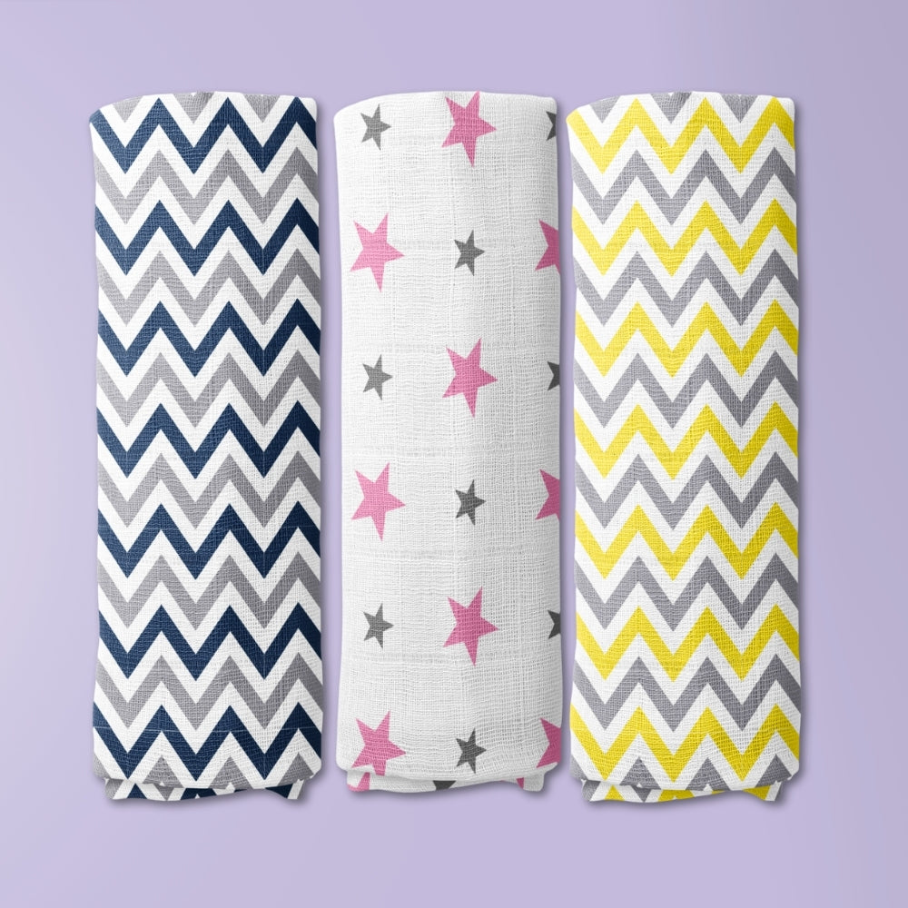 Everyday Classics Swaddles Baby Pop, Pack of 3