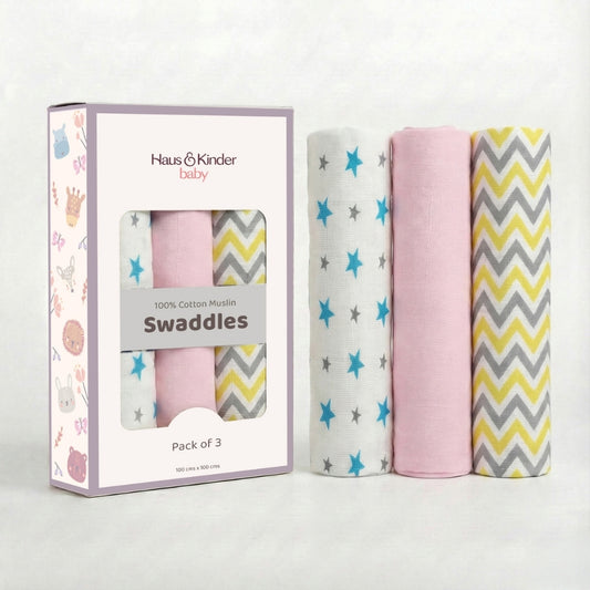 Everyday Classics Swaddles Mellow Muse, Pack of 3