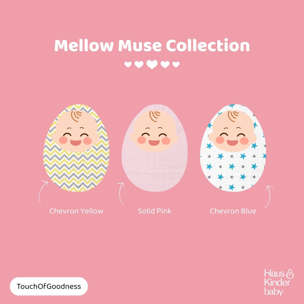 Everyday Classics Swaddles Mellow Muse, Pack of 3