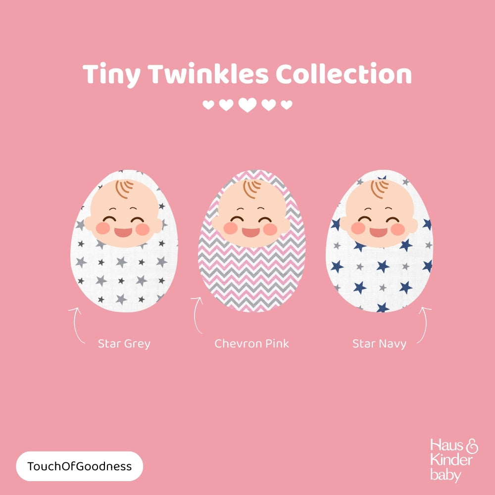Everyday Classics Swaddles Tiny Twinkles, Pack of 3