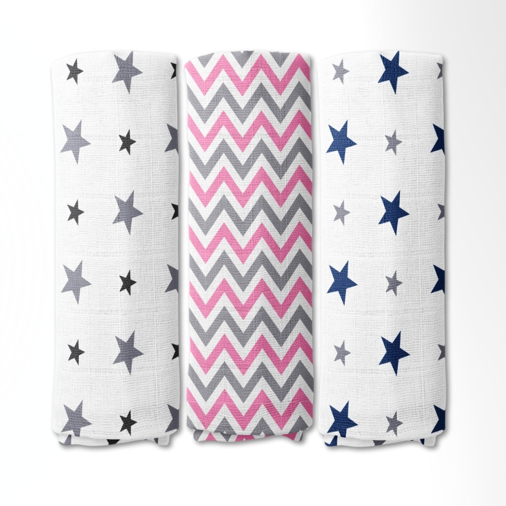 Everyday Classics Swaddles Tiny Twinkles, Pack of 3