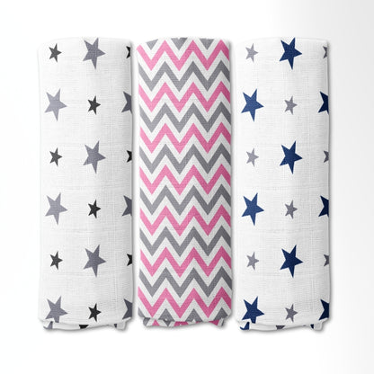 Everyday Classics Swaddles Tiny Twinkles, Pack of 3