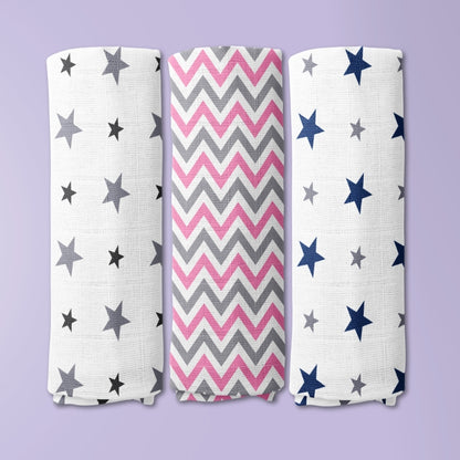 Everyday Classics Swaddles Tiny Twinkles, Pack of 3