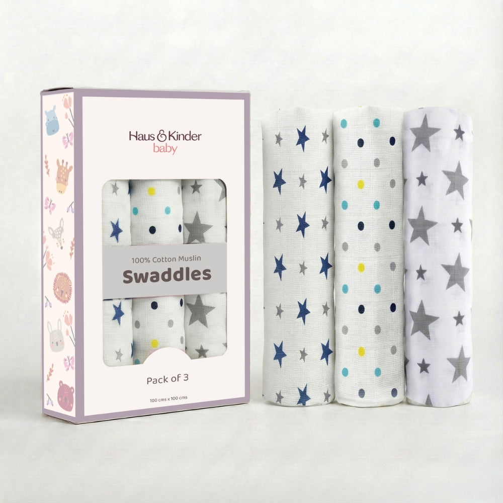 Everyday Classics Swaddles Classic Stars, Pack of 3
