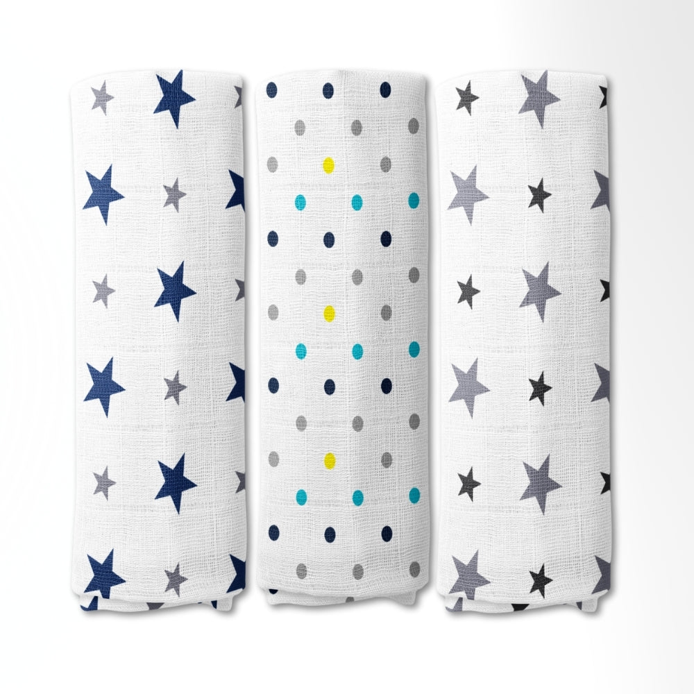 Everyday Classics Swaddles Classic Stars, Pack of 3