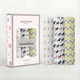 Everyday Classics Swaddles Happy Primes, Pack of 3