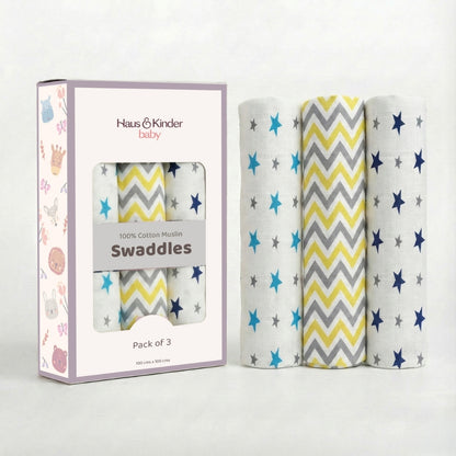 Everyday Classics Swaddles Sunny Skies, Pack of 3