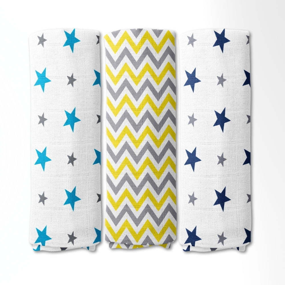 Everyday Classics Swaddles Sunny Skies, Pack of 3