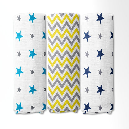 Everyday Classics Swaddles Sunny Skies, Pack of 3