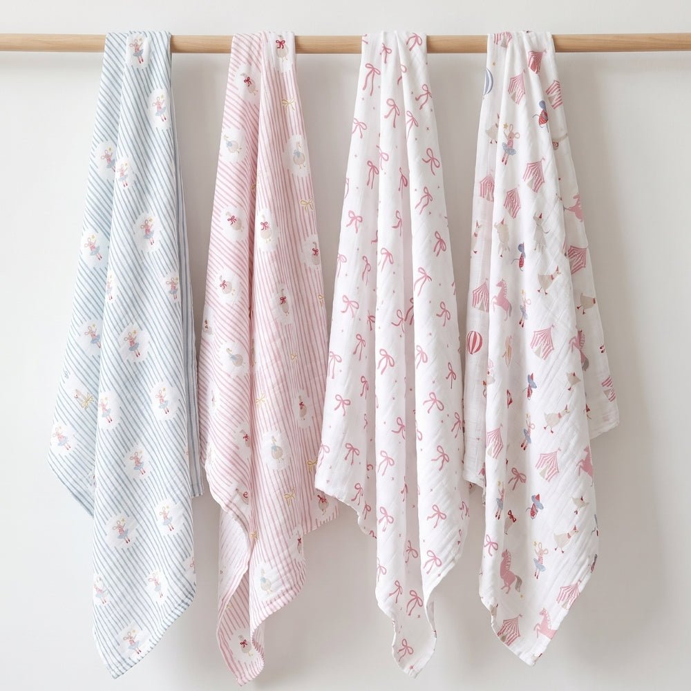 Sugar Moon Cotton Muslin Swaddle – Pack of 4