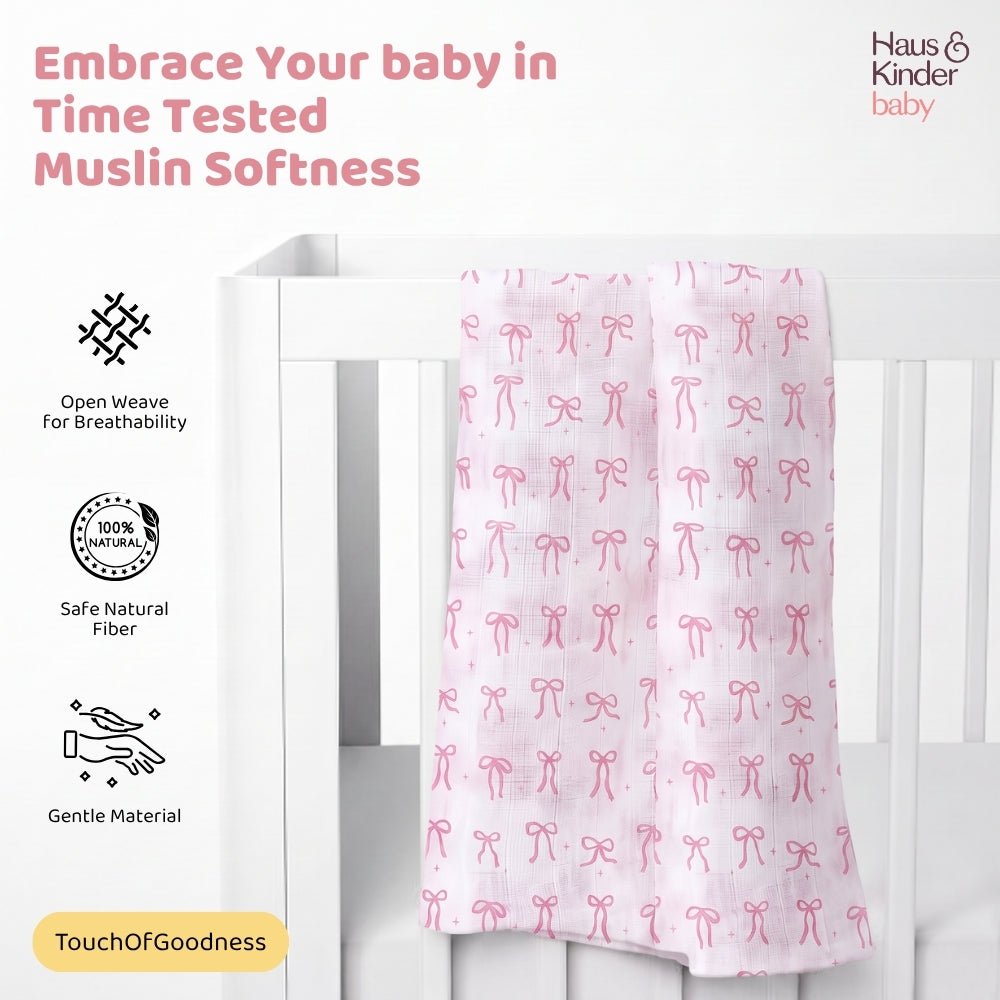 Sugar Moon Cotton Muslin Swaddle – Pack of 4