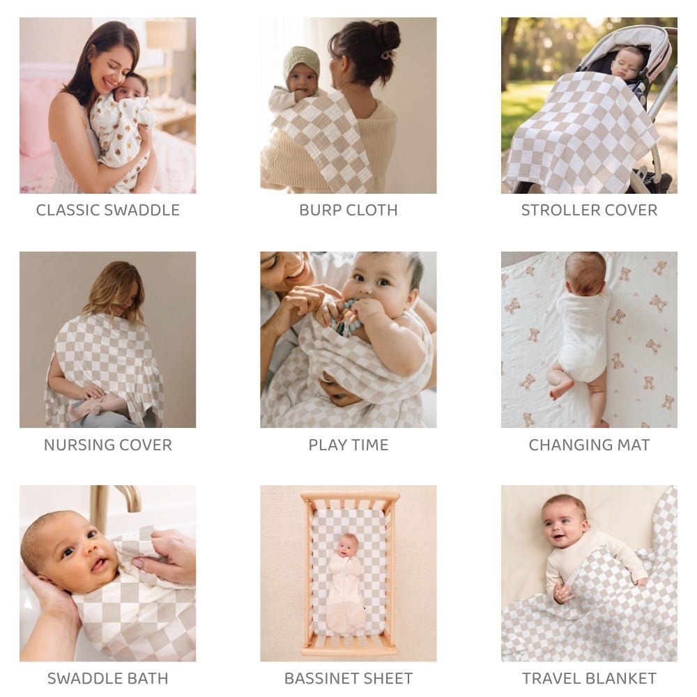 Teddykins Cotton Muslin Swaddle – Pack of 4