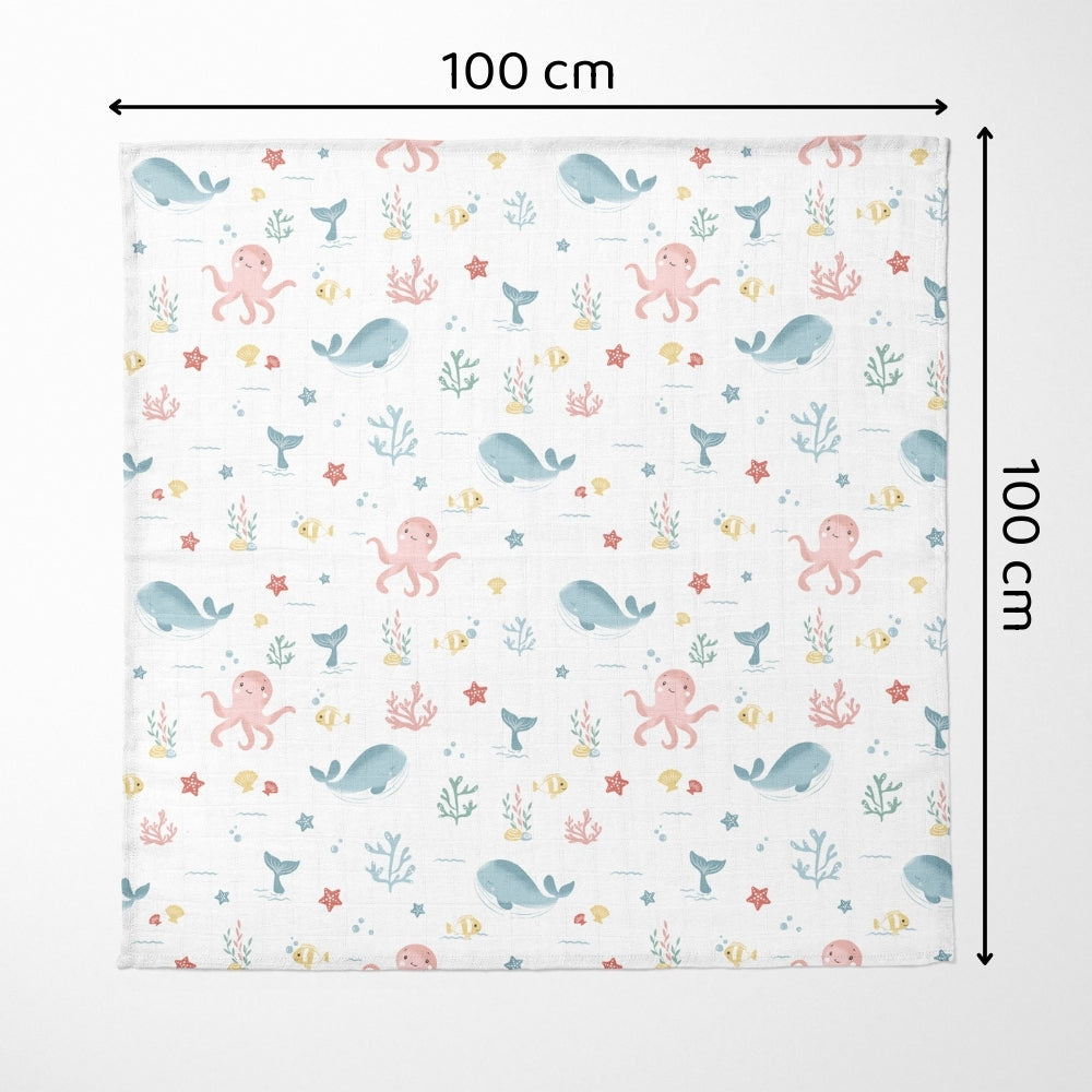 Dream Safari 100% Cotton Muslin Swaddle Pack Of  5