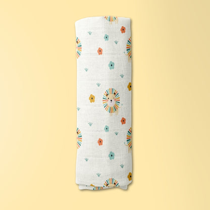Lion's Garden Collection Muslin Swaddle