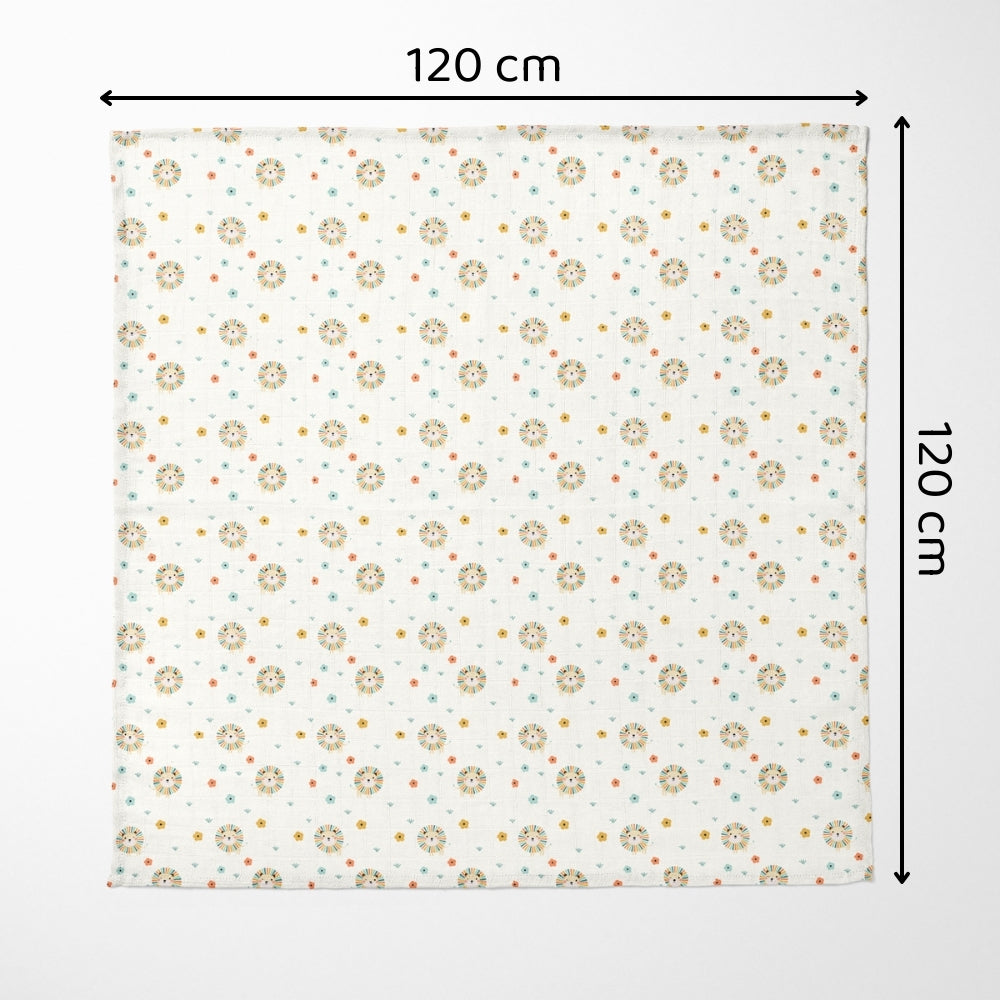 Lion's Garden Collection Muslin Swaddle
