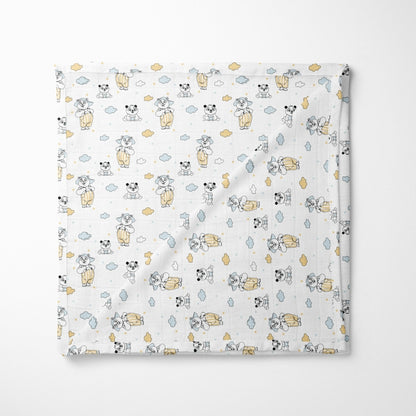 Panda Puff Collection Muslin Swaddle