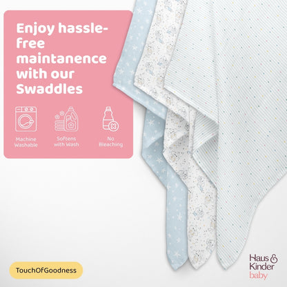 Twinkle Dreams  Collection Muslin Swaddle- Pack Of 3