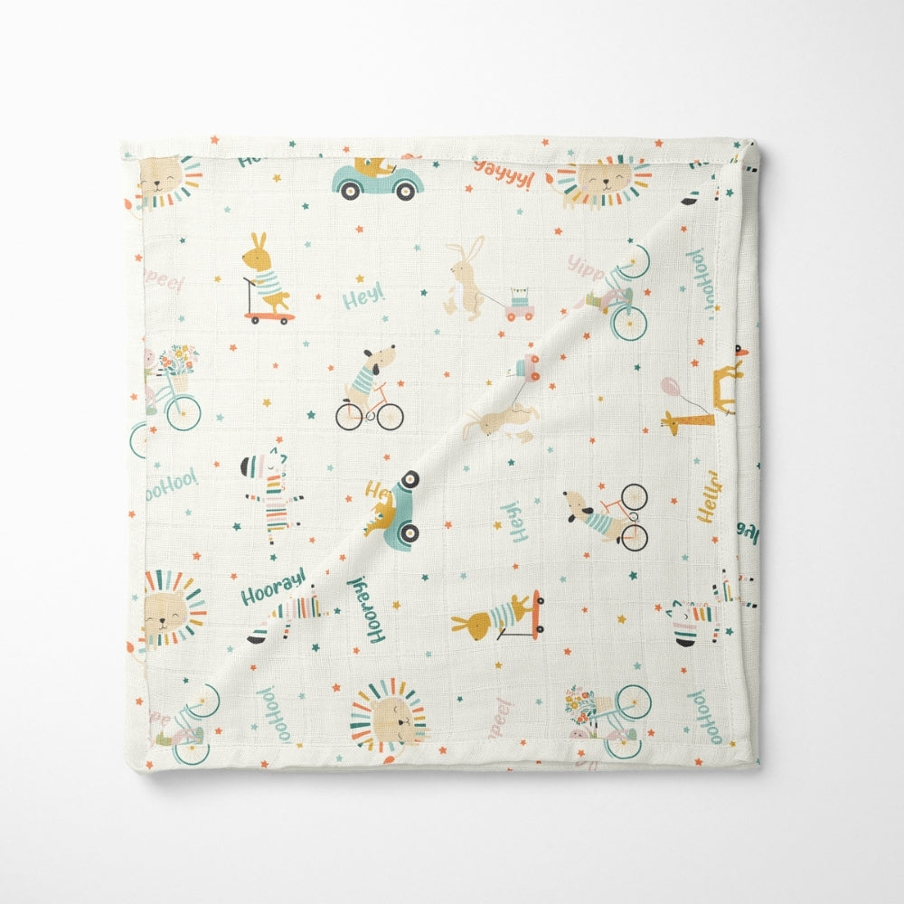 Jungle Party Collection Muslin Swaddle- Pack Of 3