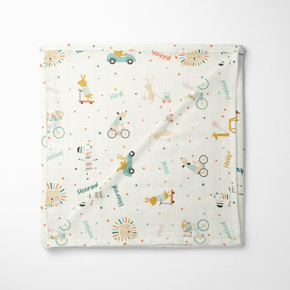 Jungle Party Collection Muslin Swaddle- Pack Of 3