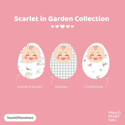Scarlet In Garden Collection Muslin Swaddle- Pack Of 3