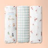 Scarlet In Garden Collection Muslin Swaddle- Pack Of 3