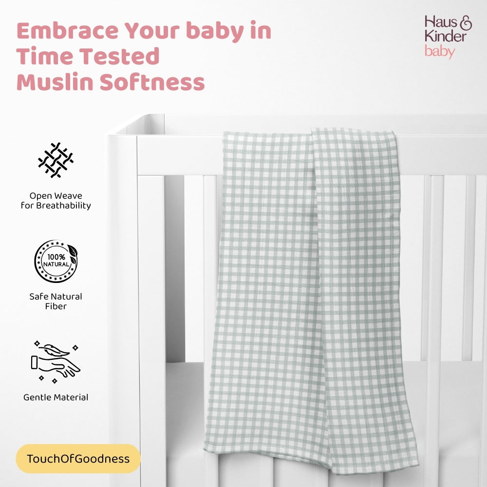 Scarlet In Garden Collection Muslin Swaddle- Pack Of 3