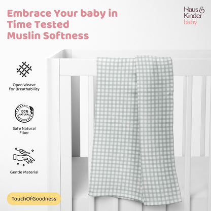 Scarlet In Garden Collection Muslin Swaddle- Pack Of 3