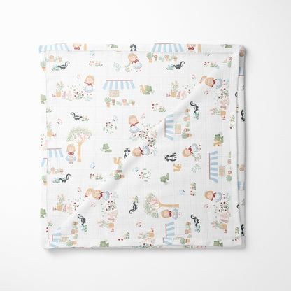 Scarlet In Garden Collection Muslin Swaddle- Pack Of 3