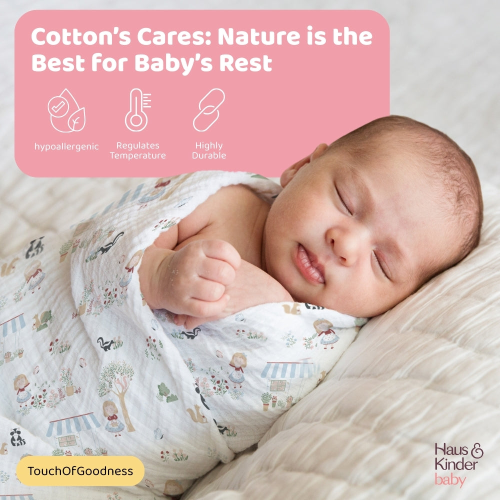 Scarlet In Garden Collection Muslin Swaddle- Pack Of 3