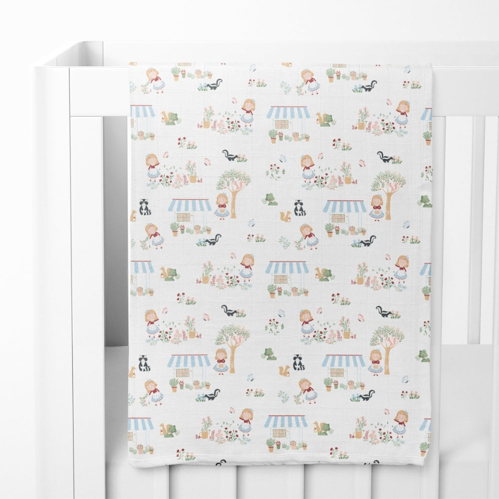 Scarlet In Garden Collection Muslin Swaddle- Pack Of 3
