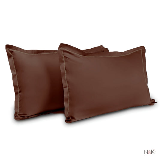 Satin Royale Mocha Velvet 300TC Satin 2 Pillow Cover