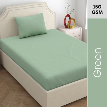 Jersey Fitted Bedsheet - Single/Green