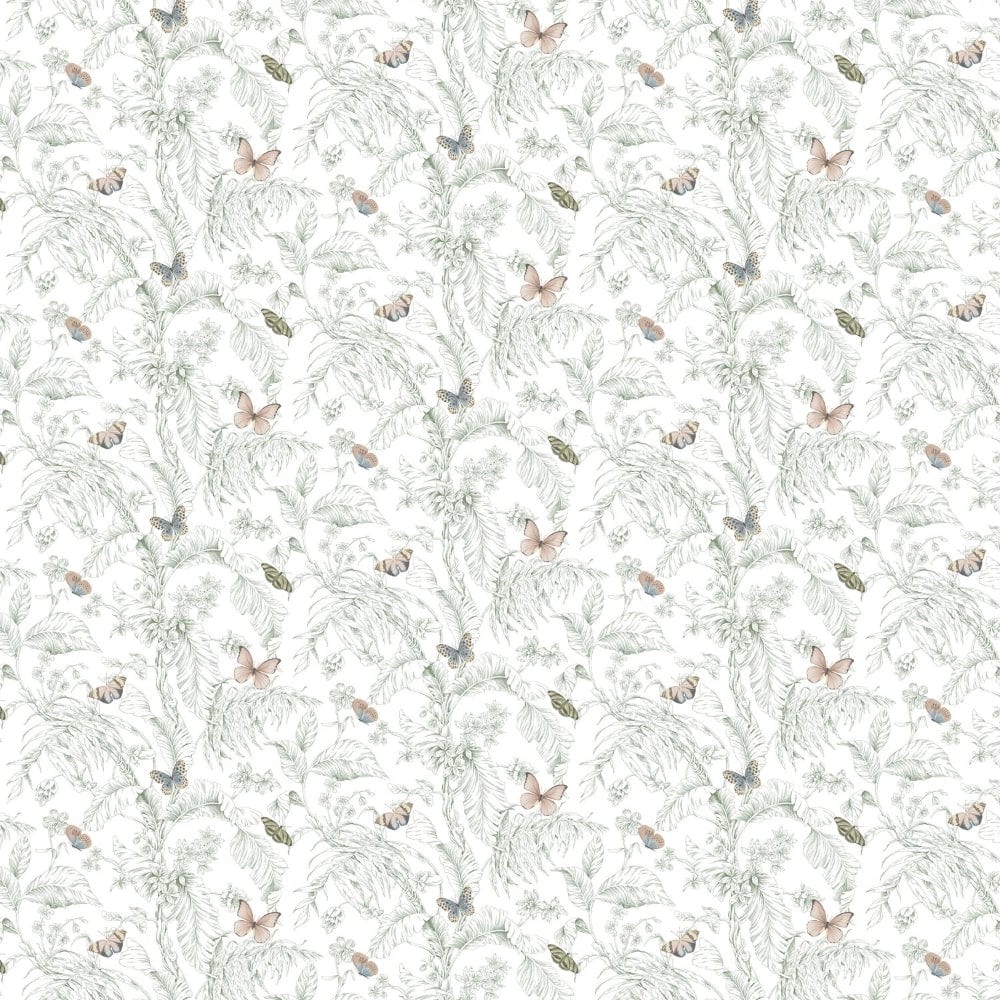 Nordic Palm 100% Cotton King Bedsheet, 144 TC